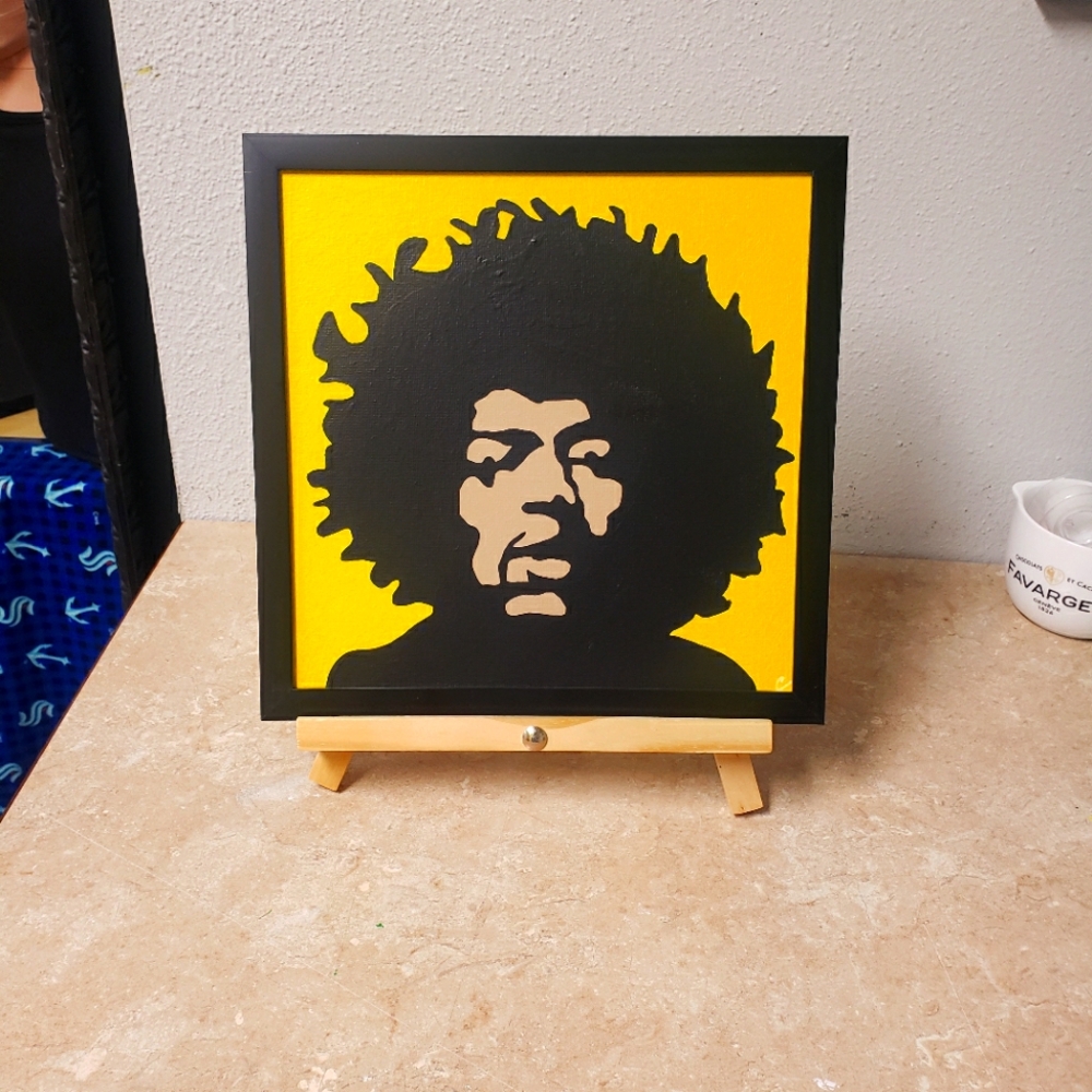 Jimi Hendrix Original Acrylic Painting 10 x 10